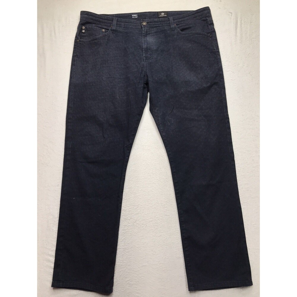 ADRIANO GOLDSCHMIED Everett Jean Men 40x30 Slim Straight Dark Blue Herringbone